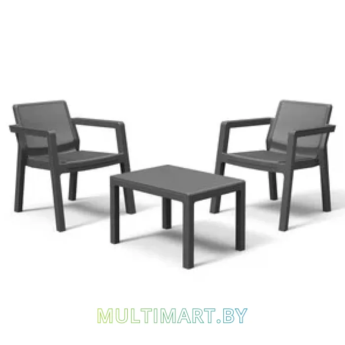 Набор садовой мебели Curver Emily Balcony Set Without Cushions (графит)